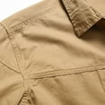 thumbnail image 4 of Dagegui Today Sales! Mens Work Shirts Lightweight Long Sleeve Button Down T-Shirts Big and Tall Cargo Shirt Solid Color Quick Dry Tees Tops for Outdoor Hiking Khaki,XL, 4 of 6
