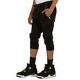 thumbnail image 3 of Vibes Big Boys Jogger Capri Shorts Black Male Size Large, 3 of 6