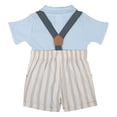 thumbnail image 3 of Disney Mickey Mouse Pluto Ribbed Polo Bodysuit and Shorts Outfit Set Newborn to Infant, 3 of 5