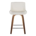 thumbnail image 5 of LumiSource Santi 24" Fixed-Height Counter Stool - Set of 2 in Walnut Wood, 5 of 9