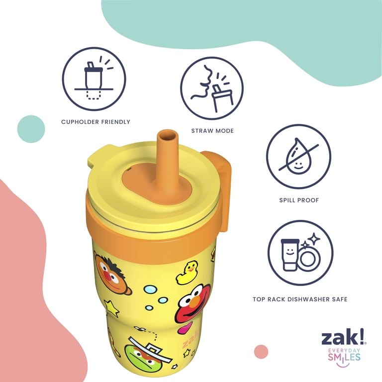 Zak Designs 10oz Sesame Street Kids Handle Tumbler, Stainless