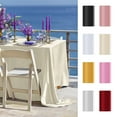 thumbnail image 7 of XIAOLE Satin Tablecloth, 102 x 58 Inch Overlay Satin Table Cover, Premium Rectangle Bright Silk Tablecloth, Smooth Fabric Table Decoration for Wedding Banquet Party Table Decoration, 7 of 7