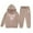 Khaki-3, variant on ChaoLingNeng Kids Sweatsuit Set Girls Cute Print Crewneck Long Sleeve Warm Hoodie Pullover Tops Sweatshirt Pants Sport Fall Outfits for Girls,10-11 Years
