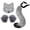 Grey, variant on Festive : Deluxe Halloween Set Realistic Furry Gloves & Tail For And Festive Fun