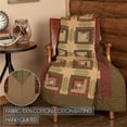 thumbnail image 5 of VHC Brands Tea Cabin Rustic 60"x50" Throw Green Rod Pocket Patchwork Cotton Pre-Washed Rectangle Decor, 5 of 5