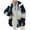 Navy, variant on Kaemgyyd Winter Coats for Women Oversized Full Zip Fuzzy Fleece Hooded Jacket Casual Fashion Plus Size Outwear with Pockets