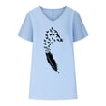 thumbnail image 3 of Birdeem T-Shirts à Col en V pour Femmes Mode Confortable Blouses Féminines Hauts, 3 of 6