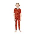 thumbnail image 2 of Sleep On It Boys 2-Piece Super Soft Jersey Snug-Fit Pajama Set for Boys - Lightning Bolt - Orange, Size 4, 2 of 4