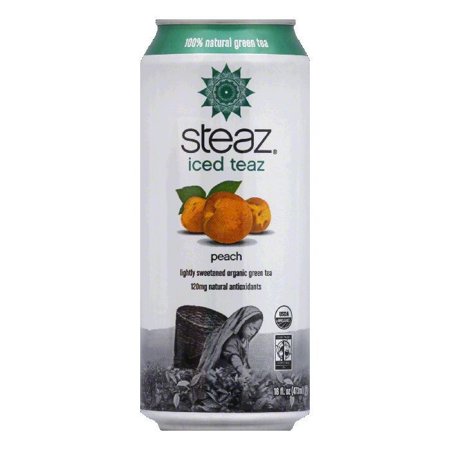 steaz iced peach energy tea organic