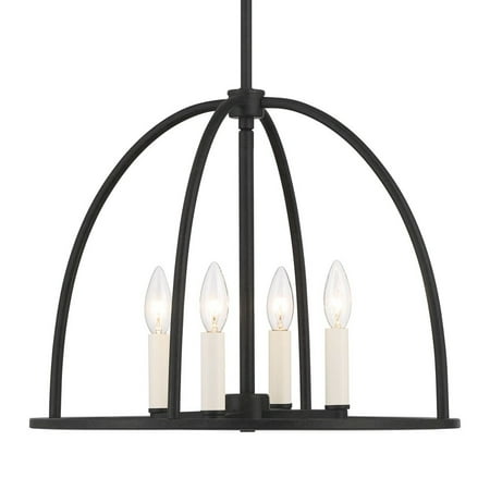 

Crystorama Lighting ABB-3004-BK Abbott - 4 Light Chandelier Black Finish