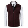 thumbnail image 4 of Bcfgryg Mens Autumn And Winter Printed Pocket Knitted Wool Cardigan Vest Sweater Vest Mens Cardigans Red XXXXL, 4 of 5