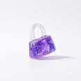 thumbnail image 3 of Squishy Stress Toy with Beaded Handle Purse Shape and Glitter, Single Piece, Purple, for Girls, Toy, 3 of 3