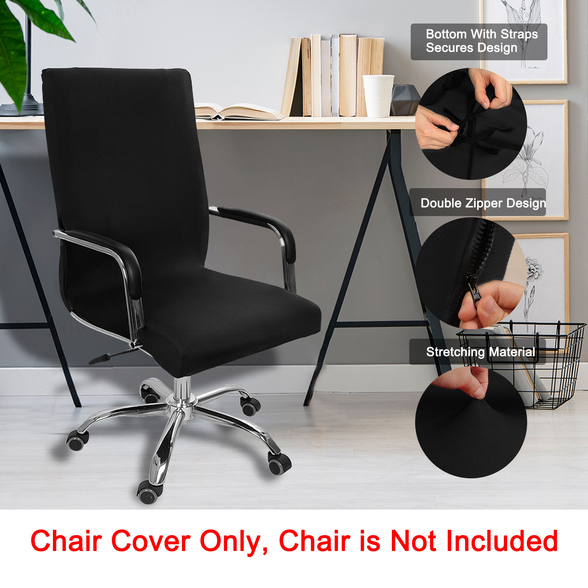 Stretch Home Office Computer Seat Cover Armchair Protector Rotating