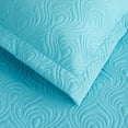 thumbnail image 6 of Quilted Floral Bedspread Set for Queen Beds – Includes Bedspread and Shams (Ogee, Blue), 6 of 8