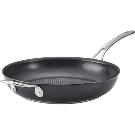 

Anolon X Hybrid Nonstick Frying Pan/Skillet with Helper Handle 12 Inch Dark Gray