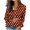 Red, variant on Sexlip Womens Polka Dot Print Blouse Tie Front Design Lightweight Fabric Relaxed Silhouette for Brunch Outings Green M
