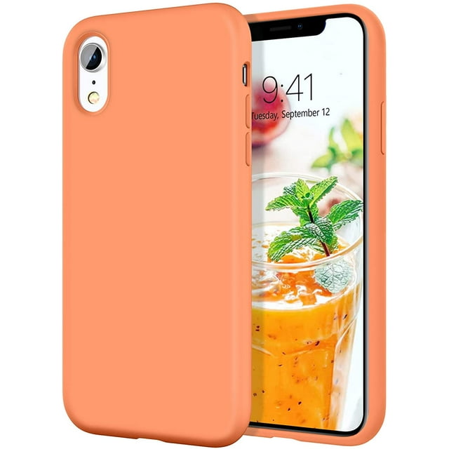 iPhone XR Cases, iPhone XR Case FYBTO Slim Lightweight Smooth Liquid Silicone Soft Gel Rubber Microfiber Lining Cushion Texture Cover Shockproof Protective Phone Cases for iPhone 10 XR, Light Blue