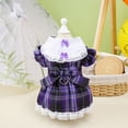 thumbnail image 5 of Dog Classic Plaid Dress for Small Medium Dogs Puppy Bowknot Tutu Dress with D-Ring Buckle Cute Pet Vest Dog Princess Skirt for Wedding Holiday Party Photography, 5 of 8