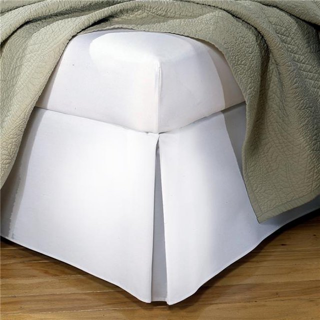 Jupe de Lit sur Mesure en Popeline Blanche - Grand