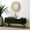 Green + Foam, variant on Ottoman Oval Storage Bench Green  Foam Fabric Footstool with Rubber Wood Legs, Upholstered Seat for Living Room Entryway, Handmade Pleated Design