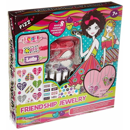 Click N’ Play Girls DIY Fashion Jewelry Making Kit, Necklace Pendant, Bracelets, Create over 8 Jewelry Sets with Easy Step by Step