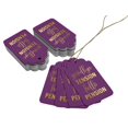 thumbnail image 3 of Inkdotpot Pack Of 100 Real Gold Foil Paper Tags Good Bye Tension Hello Pension Retirement Favor Hang Tags, 3 of 6