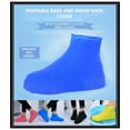 thumbnail image 4 of Anti-Slip Latex Shoe Covers Reusable Non-Slip Waterproof Wear- Rainy Day Outdoor Boots Protective Covers Red, 4 of 9