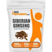 BulkSupplements.com Siberian Eleuthero Powder, 500mg - Energy Supplement (250 Grams)