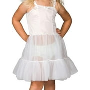 L C Boutique Girls Full Slip Adjustable Straps Petticoat Crinoline 2T-14 Ruffles Layer Knee Length