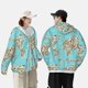 thumbnail image 4 of Balery World Travel Line Icons Map Sudadera ligera de manga larga con capucha y protección solar UPF 50+ para hombre y mujer, ideal para pesca y running-Medium, 4 of 7