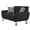 Gray|Loveseat, variant on Aukfa 3 Piece Sofa Set - 42" Wide Upholstered Couch Armchair, Leather, Black&Red