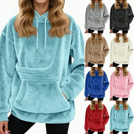 vigerkar Pet Carrier Hoodie Cat Dog Pouch Holder Sweatshirt Large Pocket Fleece Oversized Pullover Top for Women (Khaki XL)