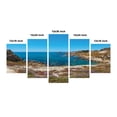 thumbnail image 2 of Sicily 5 Panels Acrylic Glass Wall Art, Panoramic Shot of Paradise Sea Beach Cala Paradiso Nature Landscape Italy Holiday, Accent for Living Room, Bedroom, Dorm, 60" x 30", Multicolor, by Ambesonne, 2 of 5