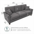 thumbnail image 3 of Hudson 85W Sofa in French Gray Herringbone Fabric, 3 of 7