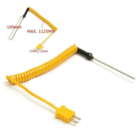 

Clupup K-Type Thermocouple Probe Sensor Temperature Controller Probe -50℃ to 1200℃