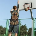 thumbnail image 5 of Pofeuu Tree Meditating Golden Retriever Print Basketball Jersey, Shirts for Men Youth Basketball Jersey Crew Neck-Medium, 5 of 6