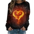thumbnail image 1 of Sudadera vintage divertida de manga larga con cuello redondo y estampado de amor para el día de San Valentín para mujer Fridja  hkj1188, 1 of 6