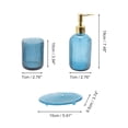 thumbnail image 2 of Unique Bargains 3 Pcs Reusable Dot Bathroom Accessories Kit Blue, 2 of 4