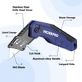 thumbnail image 2 of Navaja multiusos plegable WORKPRO Quick Change con almacenamiento de cuchillas, 2 of 7