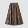 thumbnail image 2 of Vedolay Fringe Skirt Women's Casual Elastic High Waist Straight Jogger Knee Midi Skirt with Pockets,Khaki One Size, 2 of 5