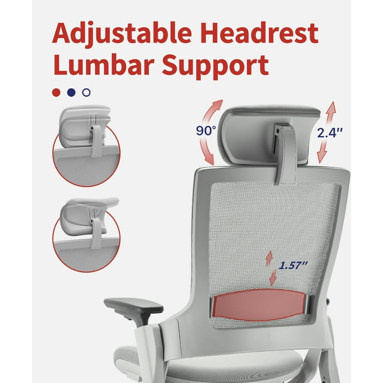 CLATINA Ergonomic High Mesh Swivel Desk Chair with Adjustable Height A –  FURNGO
