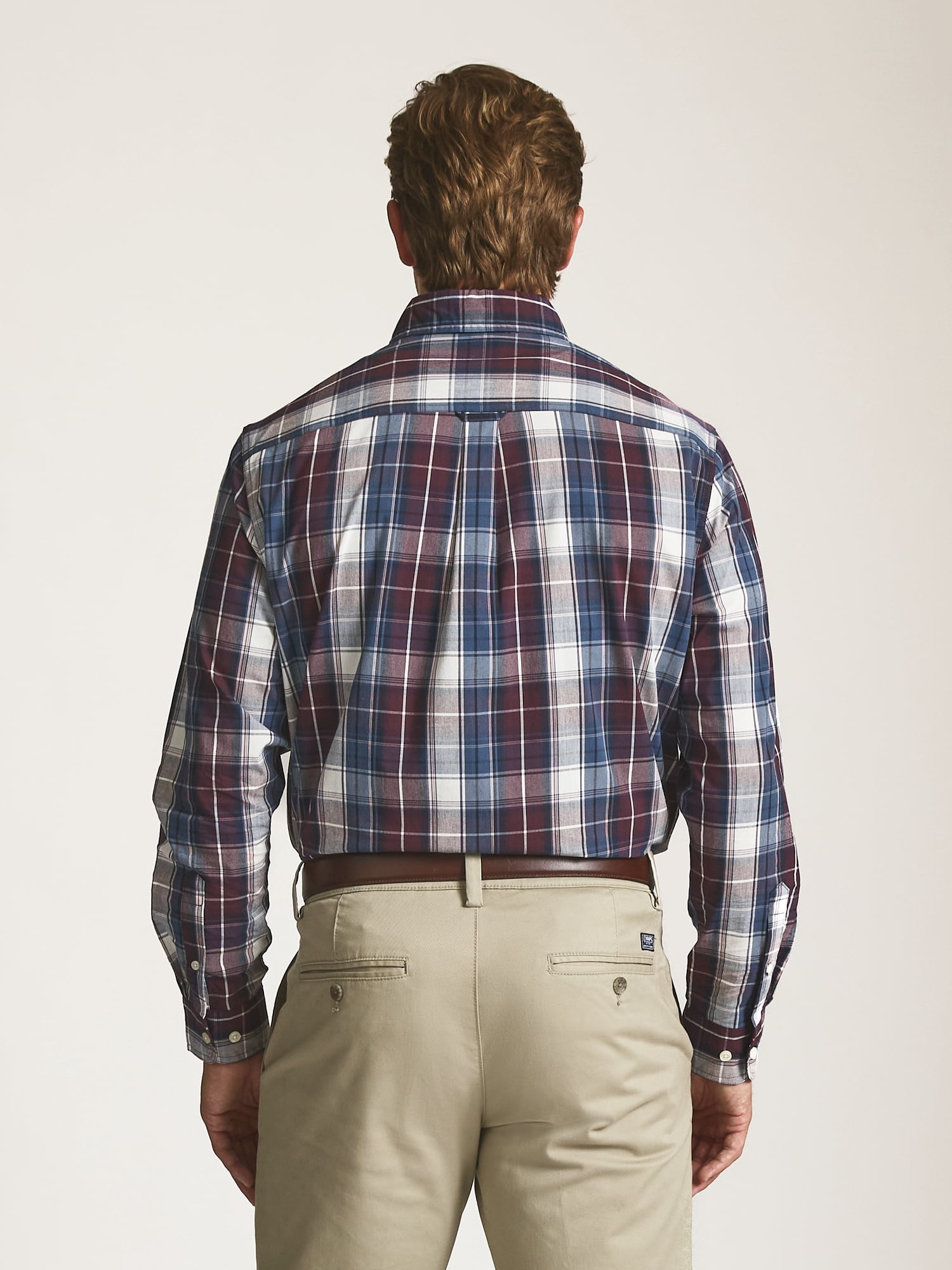 Chaps Men’s and Big Men’s Easy Care Long Sleeve Shirt, Sizes S–2XL