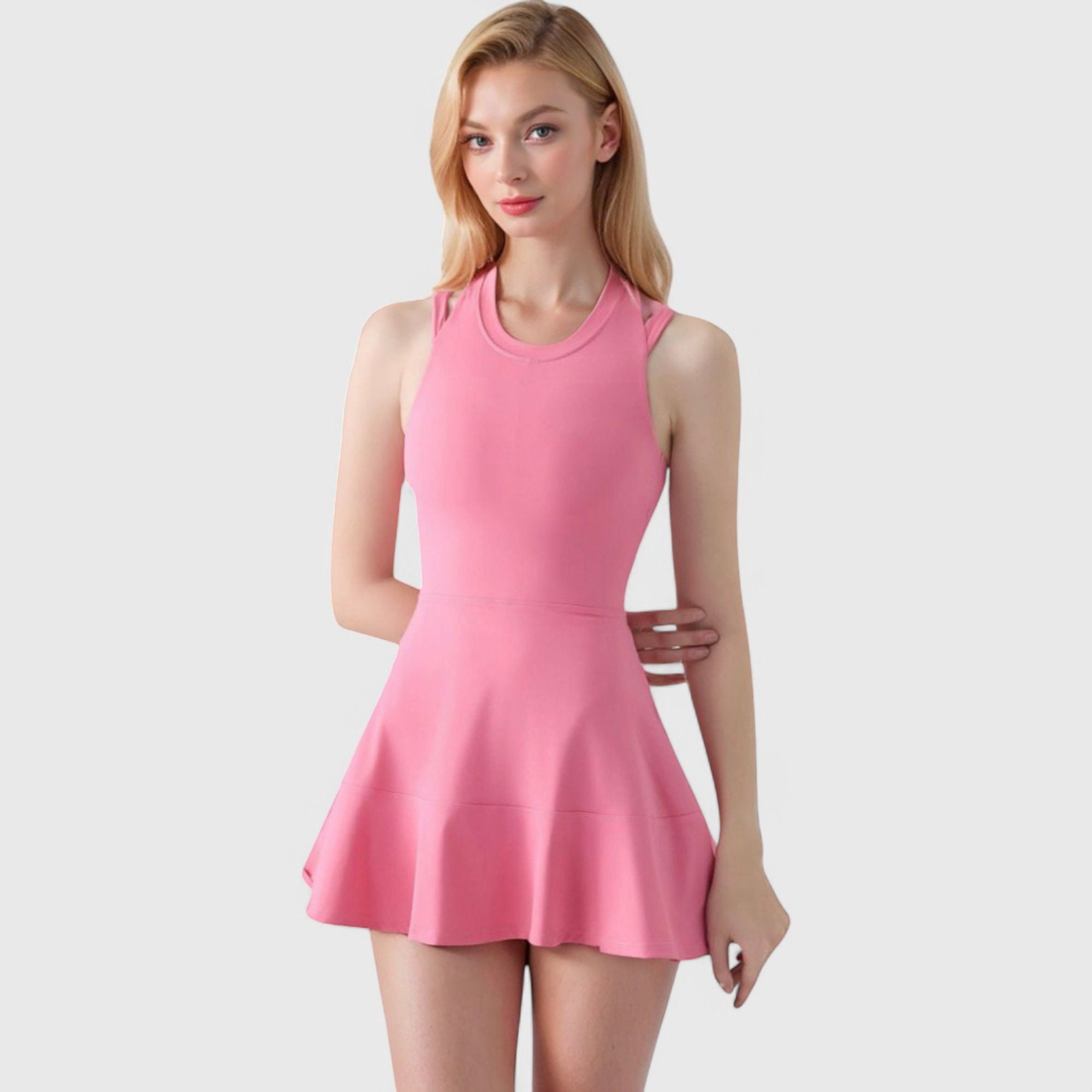 Women's Racerback Flowy Athletic Dress - Small, Pink