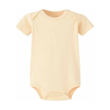 

Stamzod Unisex Baby Boy Girl T Shirt Romper Solid Color Short Sleeve Onesie Oversized Crewneck One Piece Bodysuit 0-24 Months