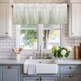 thumbnail image 2 of Sage Green Farmhouse Short Window Curtain Valances, Ombre Gradient Striped Minimalist Texture Rod Pocket Kitchen Valances for Living Room Bedroom Bathroom Cafe 42" x 12", 2 of 8