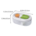 thumbnail image 2 of Fiambrera de microondas para niños y adultos | Contenedor Bento a prueba de fugas con divisor | Plástico libre de BPA | Almacenamiento de frutas para ensaladas | Caja Bento Portátil Sellada |, 2 of 5