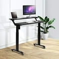 thumbnail image 4 of UNICOO® 2 Tier Electric Height Adjustable Standing Desk with Wheels, Electric Mobile Standing Workstation, Sit Stand Desk Home Office Desk Whole-Piece Desk Board 48 * 24 in (KT1002-BB) 2Tier, 4 of 7