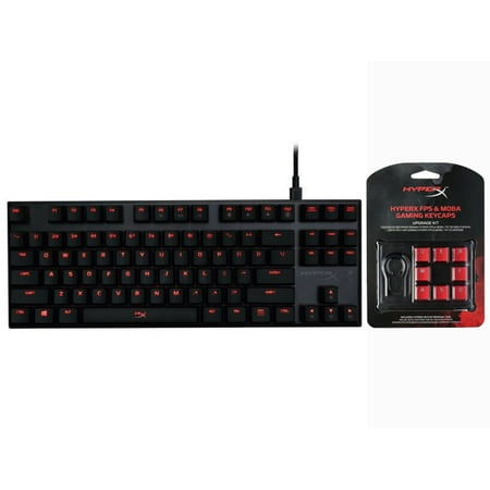 HyperX Alloy FPS Pro Mechanical Gaming Keyboard,MX Red + HyperX FPS & MOBA Gaming Keycaps Upgrade (Top 10 Best Mobas)