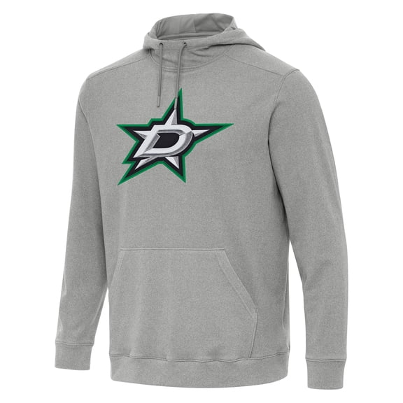 Men's Antigua Heather Gray Dallas Stars Cloud Pullover Hoodie