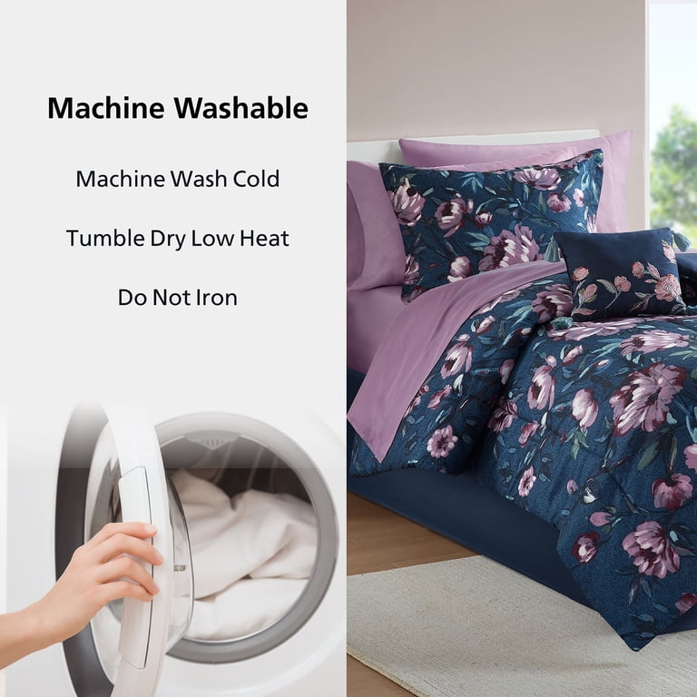 Mainstays All in One Reversible Comforter and Sheet set- 8 Piece